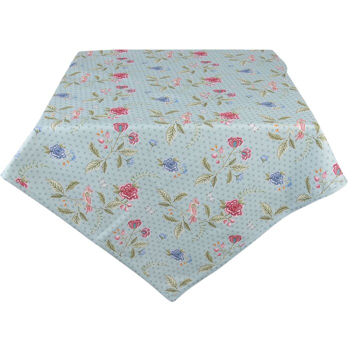 Clayre en Eef blw15 Tafelkleed Vierkant Blauw 150x150 cm