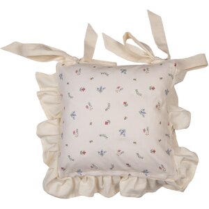 Clayre en Eef car25 Kussenhoes Zitkussen Beige 40x40 cm