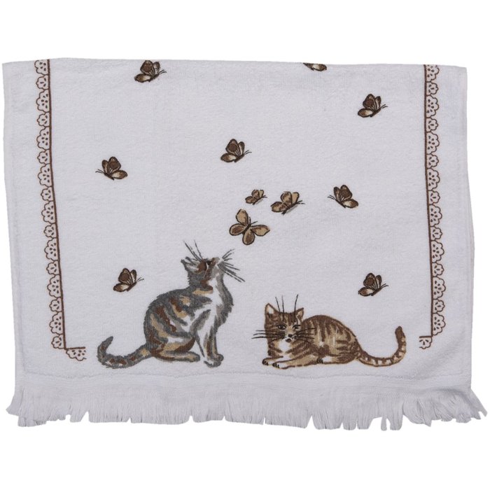 Clayre en Eef ct014 Gastendoek Wit 40x66 cm