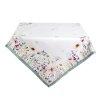 Clayre en Eef fob05 Tafelkleed Wit, Groen 152x253 cm