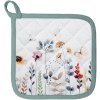 Clayre en Eef fob45 Pannenhouder Wit, Groen 20x20 cm