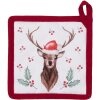 Clayre en Eef hch45k Pannenlap Kinderen Wit, Rood 16x16 cm