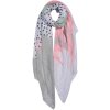 Clayre en Eef jzsc0644 Sjaal Dames Patroon Grijs 85x180 cm
