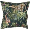 Clayre en Eef kt021.279 Kussenovertrek Groen, Zwart 45x45 cm