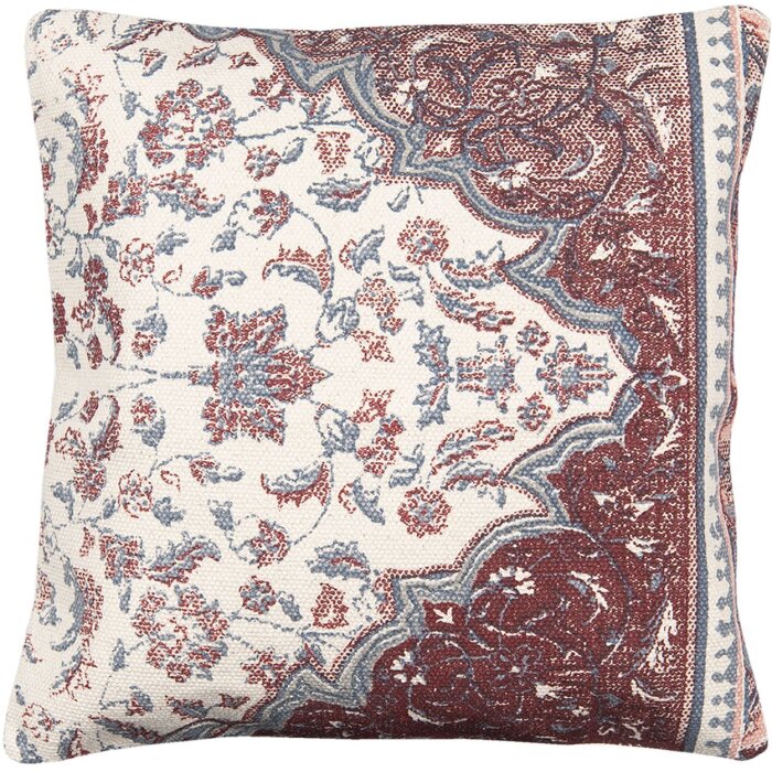 Clayre en Eef kt032.059 Kussenovertrek Roze, Blauw 50x50 cm