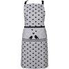 Clayre en Eef lbs41 Kookschort Wit, Zwart 70x85 cm