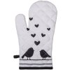 Clayre en Eef lbs44 Ovenwanten Wit, Zwart 18x30 cm