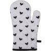 Clayre en Eef lbs44 Ovenwanten Wit, Zwart 18x30 cm