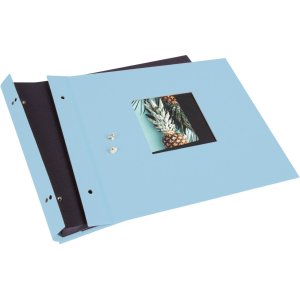 Goldbuch Schroefalbum Bella Vista Hemelsblauw 30x25 cm 40 Zwarte Paginas