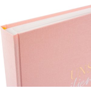 Goldbuch Fotoalbum Linum 2.0 rosé Familiegeluk 30x31 cm 60 witte paginas