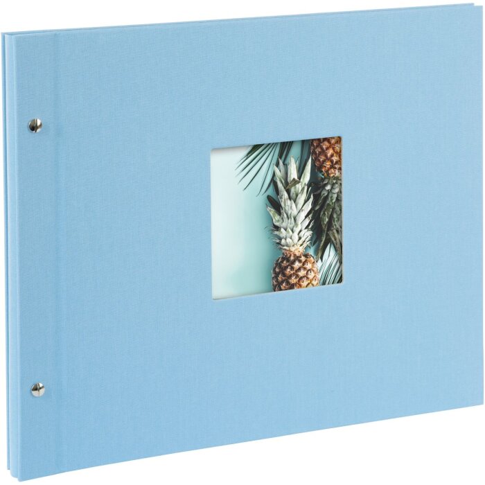 Goldbuch Schroef Album Bella Vista Hemelsblauw 39x31 cm 40 Zwarte Paginas