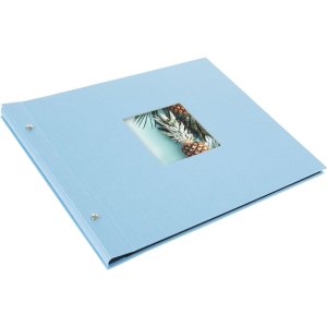 Goldbuch Schroef Album Bella Vista Hemelsblauw 39x31 cm 40 Zwarte Paginas