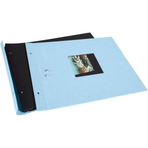 Goldbuch Schroef Album Bella Vista Hemelsblauw 39x31 cm 40 Zwarte Paginas