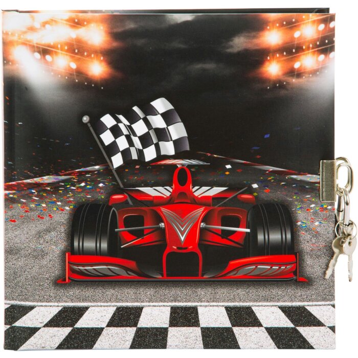Goldbuch Dagboek Racing Champion met slot 16,5x16,5 cm 96 witte paginas
