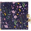 Goldbuch Dagboek Meadow Miracles Blauw met slot 16,5x16,5 cm 96 witte paginas