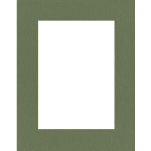Afgerond passepartout groen 40 maten Verde Muschio