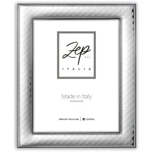 ZEP Metalen Portret Lijst Assisi Wit 20x25 cm zilver glanzend