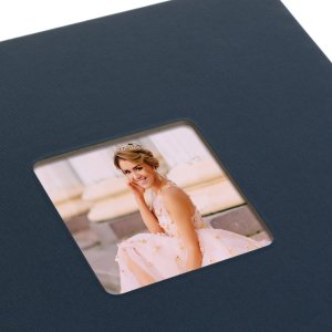 ZEP Spiraalalbum Misty blauw 25x25 cm 50 zwarte paginas