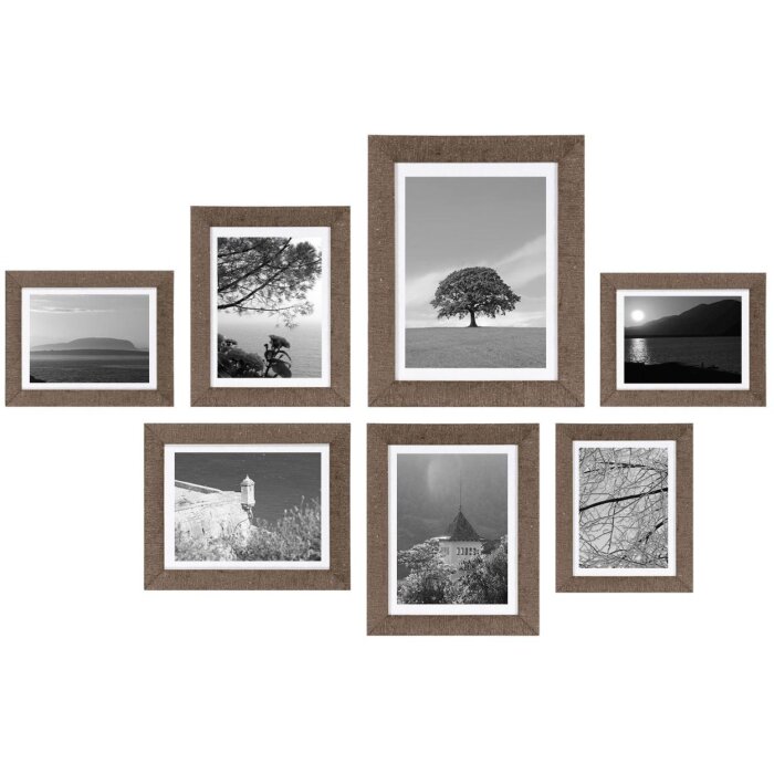 Henzo Wandlijsten Set Driftwood middenbruin 7 fotolijsten