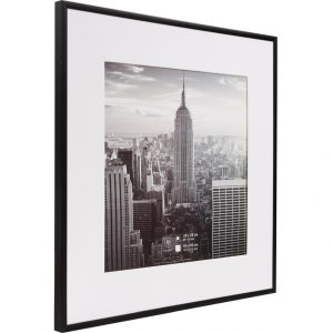 Henzo Aluminium Lijst Manhattan zwart 40x40 cm met Passepartout 30x30 cm