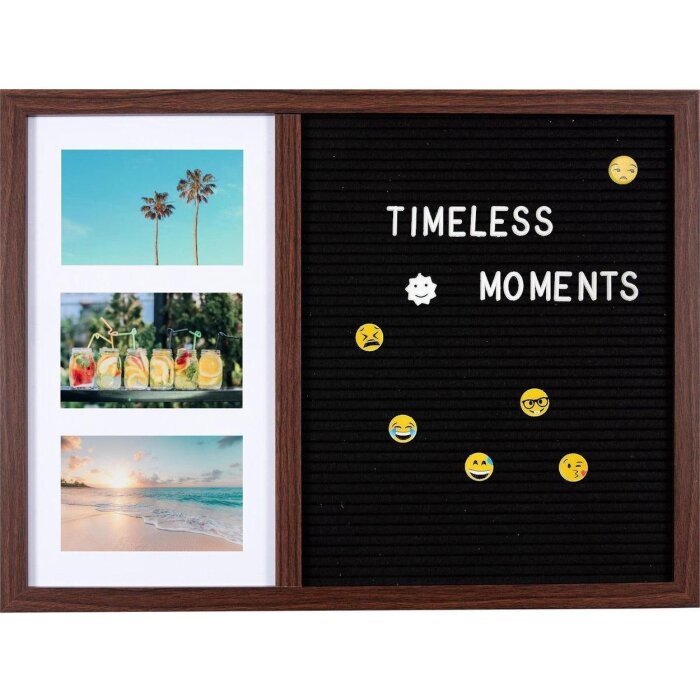 Henzo Letterbord 37,5x52,5 cm Donkerbruin Hoge kwaliteit houten letters Emojis