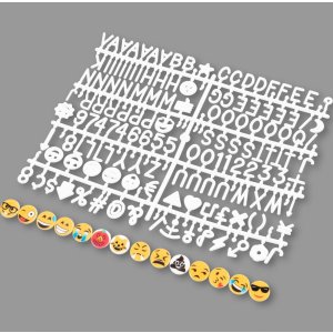 Henzo Letterbord 37,5x52,5 cm Donkerbruin Hoge kwaliteit houten letters Emojis