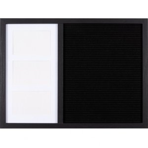 Henzo brievenbord 37,5 x 52,5 cm zwart met fotohouders
