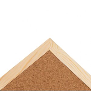 Henzo prikbord natuurkurk houten lijst 60x90 cm voor kantoor keuken klaslokaal