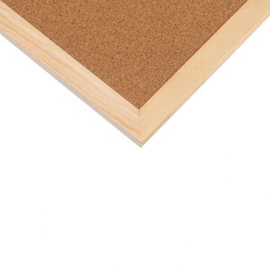 Henzo prikbord natuurkurk houten lijst 60x90 cm voor kantoor keuken klaslokaal