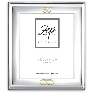 ZEP Metalen portret lijst Noto 15x20 cm en 20x25 cm zilver glanzend 50 jaar