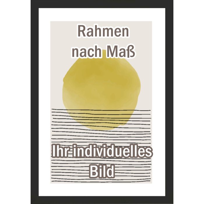 Walther Houten Lijst Valencia Anti-reflecterend glas zwart  50x100 cm