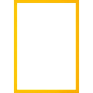 Walther Houten Lijst Valencia Anti-reflecterend glas geel  25x50 cm