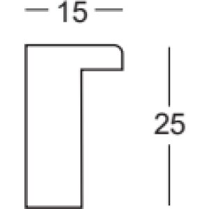 Walther Houten Kader Alicante wit Anti-reflecterend glas 50x100 cm