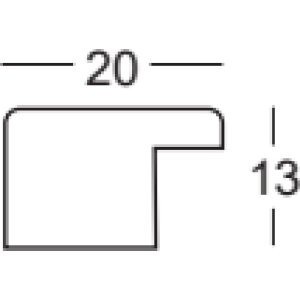 Walther houten lijst Oviedo 50x100 cm zilver Anti-reflecterend glas
