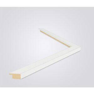 Walther Houten Lijst Bilbao met zilveren rand 35x100 cm wit Anti-reflecterend glas