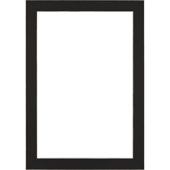 Walther Houten Lijst Bilbao met zilveren rand 30x30 cm zwart Anti-reflecterend glas