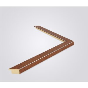 Walther Houten Lijst Bilbao met zilveren rand 30x30 cm bruin Anti-reflecterend glas
