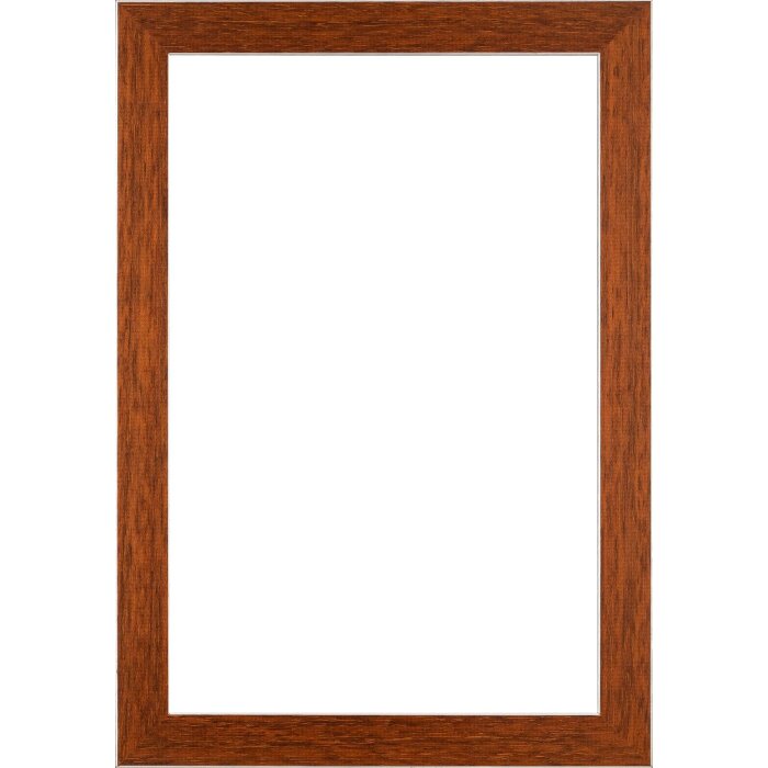 Walther Houten Lijst Bilbao met zilveren rand 60x60 cm bruin Anti-reflecterend glas