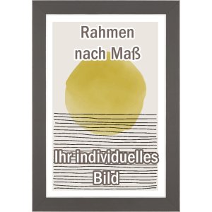 Walther Houten Lijst Bilbao met zilveren rand 61x91,5 cm grijs Anti-reflecterend glas