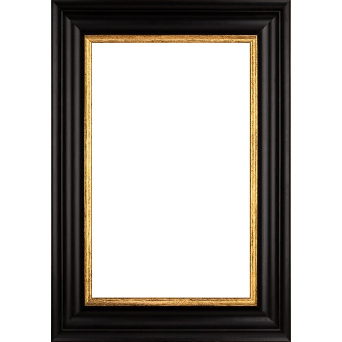 Walther Houten Lijst Vigo 13x18 cm zwart  met zilveren rand Anti-reflecterend glas