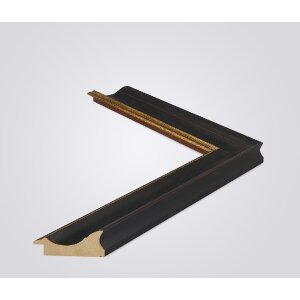 Walther Houten Lijst Vigo 13x18 cm zwart  met zilveren rand Anti-reflecterend glas