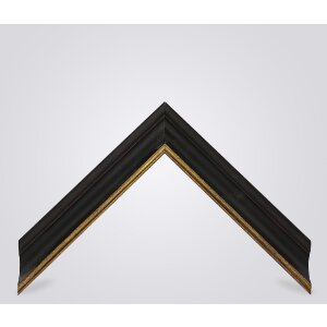 Walther Houten Lijst Vigo 13x18 cm zwart  met zilveren rand Anti-reflecterend glas