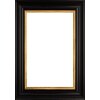 Walther Houten Lijst Vigo 13x18 cm zwart  met zilveren rand Anti-reflecterend glas