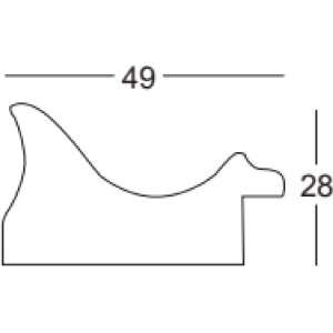 Walther Houten Lijst Vigo 25x30 cm zilver  met zilveren rand Anti-reflecterend glas