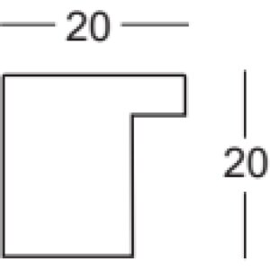 Walther Houten Lijst Malaga grijs 7x10 cm Anti-reflecterend glas