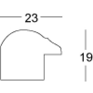 Walther Houten Kader Murcia zwart Helder glas  25x60 cm