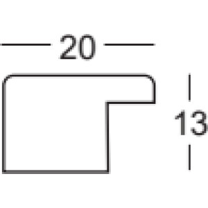 Walther houten lijst Oviedo 27x48 cm goud Helder glas