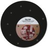 30 cm rond magneetbord in zwart met grote stip