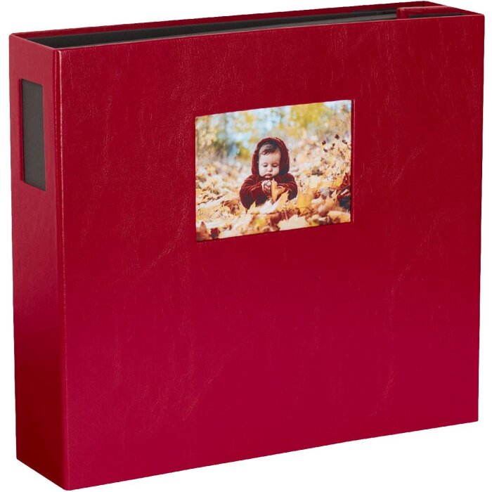 HNFD 1000 fotoalbum LONA bordeaux 34,5x33 cm 168 zwarte paginas
