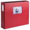 HNFD 1000 fotoalbum LONA bordeaux 34,5x33 cm 168 zwarte paginas